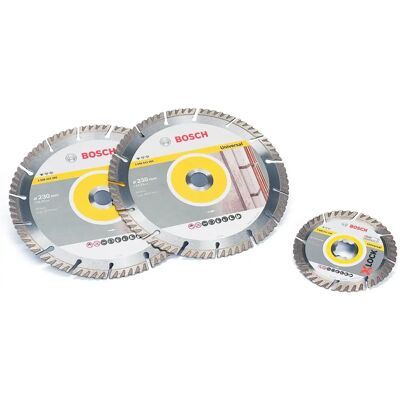 Kit de Disques de Coupe Diamant Professionnels Bosch - Universel, 230mm & 125mm - Publicité Kit de Disques de Coupe Diamant Professionnels Bosch - Universel, 230mm & 125mm - Publicité