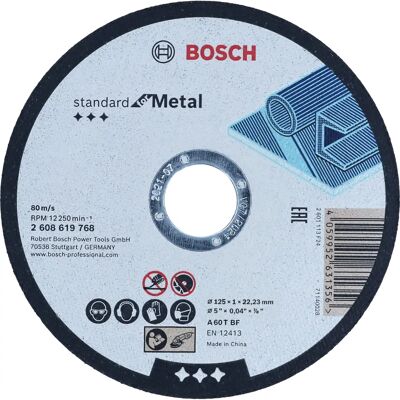 Disque de Coupe Bosch 2608619768 pour Métal 125mm - Fiable, Compatible avec Meuleuses - Publicité Disque de Coupe Bosch 2608619768 pour Métal 125mm - Fiable, Compatible avec Meuleuses - Publicité