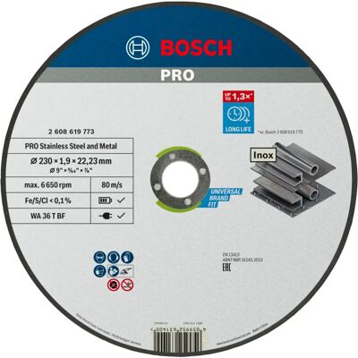 Bosch 2608619773 Edelstahl-Scheibe - Zuverlässiger Trennscheibe für Edelstahl Bosch 2608619773 Edelstahl-Scheibe - Zuverlässiger Trennscheibe für Edelstahl