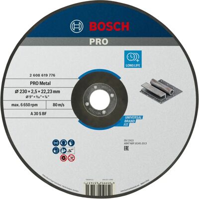 Bosch Zubehör Pro Metal A 30 S BF Trennscheibe - 230 mm Bosch Zubehör Pro Metal A 30 S BF Trennscheibe - 230 mm