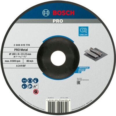 Bosch 2608619778 Metallschleifscheibe - 180mm Standard Schleifscheibe Bosch 2608619778 Metallschleifscheibe - 180mm Standard Schleifscheibe