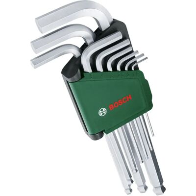 Bosch 9-delige inbussleutjeset - Duurzaam, Flexibel, Roestvrij Bosch 9-delige inbussleutjeset - Duurzaam, Flexibel, Roestvrij