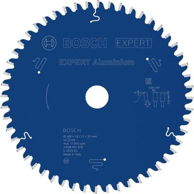 Bosch 2608901876 Kreissägeblatt - 52 Zähne für Aluminium Bosch 2608901876 Kreissägeblatt - 52 Zähne für Aluminium