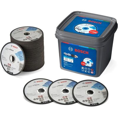 Discos de corte para metal Bosch 125mm - 100 unidades Discos de corte para metal Bosch 125mm - 100 unidades