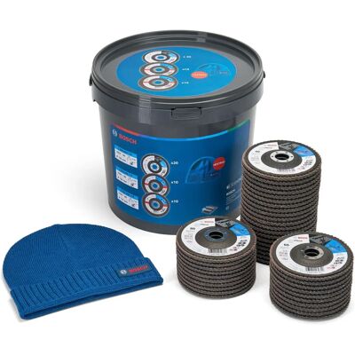 Ensemble de Disques Abrasifs Bosch X551 pour Métal 125mm - 40/60/80 - Durable - Publicité Ensemble de Disques Abrasifs Bosch X551 pour Métal 125mm - 40/60/80 - Durable - Publicité