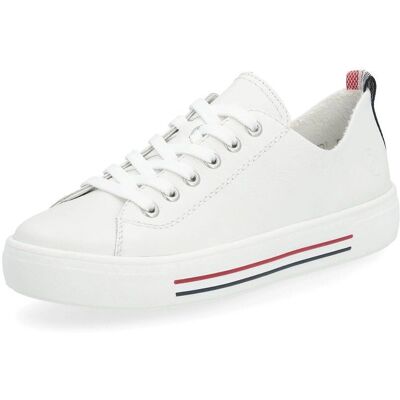 Baskets en cuir blanc Remonte D0900-80 - Lacets - Décontracté & Élégant - Publicité Baskets en cuir blanc Remonte D0900-80 - Lacets - Décontracté & Élégant - Publicité