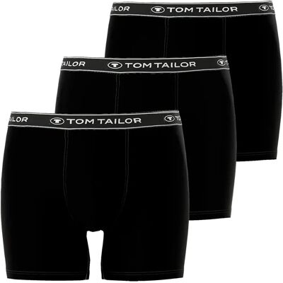 Tom Tailor Herre 3-Pack Bomuld Stretch Boxershorts - Sort L Tom Tailor Herre 3-Pack Bomuld Stretch Boxershorts - Sort L