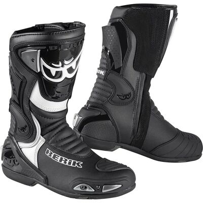 Bottes de moto Berik Losail - Cuir, Antidérapant, Mesh, Unisexe - Publicité Bottes de moto Berik Losail - Cuir, Antidérapant, Mesh, Unisexe - Publicité