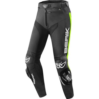 Pantalons de cuir de moto Berik Track - Noir Jaune - 56 - Publicité Pantalons de cuir de moto Berik Track - Noir Jaune - 56 - Publicité