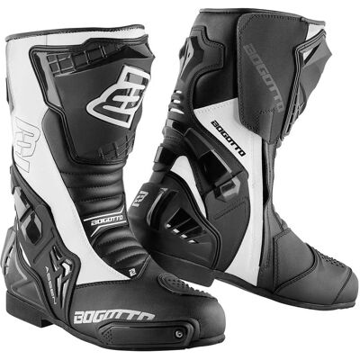 Bottes de moto Bogotto Assen - Unisexe - Noir Blanc - Taille 41 - Publicité Bottes de moto Bogotto Assen - Unisexe - Noir Blanc - Taille 41 - Publicité