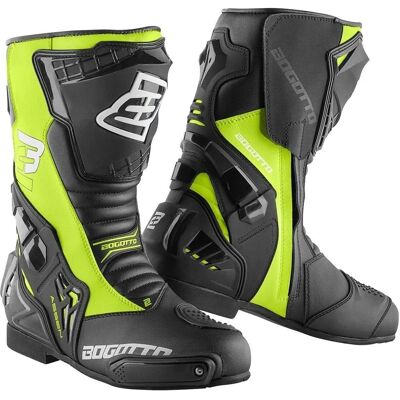 Bottes de moto Bogotto Assen - Noir Jaune - 41 - Unisexe - Publicité Bottes de moto Bogotto Assen - Noir Jaune - 41 - Unisexe - Publicité