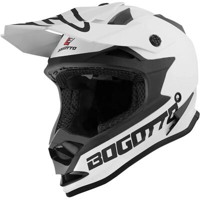 Casque de motocross Bogotto V321 Solid - Blanc - Taille : L - Unisexe - Publicité Casque de motocross Bogotto V321 Solid - Blanc - Taille : L - Unisexe - Publicité
