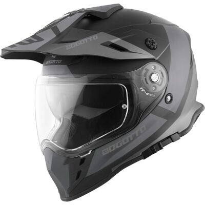 Casque Enduro Bogotto V331 Pro Tour - Noir Gris XS - Publicité Casque Enduro Bogotto V331 Pro Tour - Noir Gris XS - Publicité