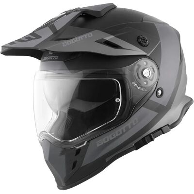 Casque Enduro Bogotto V331 Pro Tour - Noir Gris XS - Publicité Casque Enduro Bogotto V331 Pro Tour - Noir Gris XS - Publicité