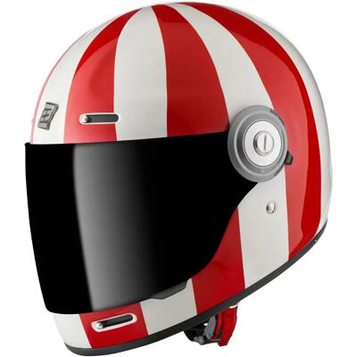 Casque Bogotto V135 T-R3 - Blanc Rouge - XL - Unisexe - Publicité Casque Bogotto V135 T-R3 - Blanc Rouge - XL - Unisexe - Publicité