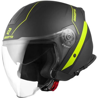 Casque jet Bogotto V586 Detri - Unisexe - Noir Jaune - Publicité Casque jet Bogotto V586 Detri - Unisexe - Noir Jaune - Publicité