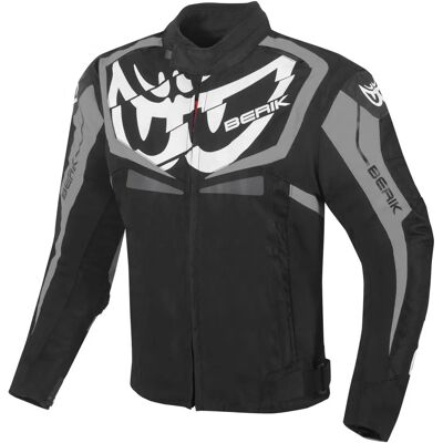 Berik Radic Evo Giubbotto moto in tessuto impermeabile - Nero Grigio Bianco - Tipo di moto Berik Radic Evo Giubbotto moto in tessuto impermeabile - Nero Grigio Bianco - Tipo di moto