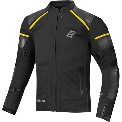 Veste textile imperméable pour moto - Noir Jaune - Veste de moto - Publicité Veste textile imperméable pour moto - Noir Jaune - Veste de moto - Publicité