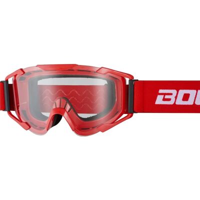 Bogotto B-ST Lunettes Motocross Blanc Rouge - Unisexe - Publicité Bogotto B-ST Lunettes Motocross Blanc Rouge - Unisexe - Publicité