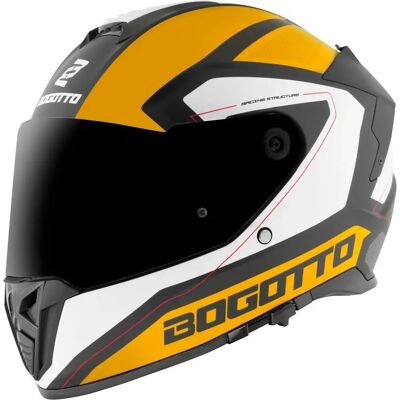 Casque Bogotto FF122 BGT - Unisexe Blanc Jaune - Casque - Publicité Casque Bogotto FF122 BGT - Unisexe Blanc Jaune - Casque - Publicité