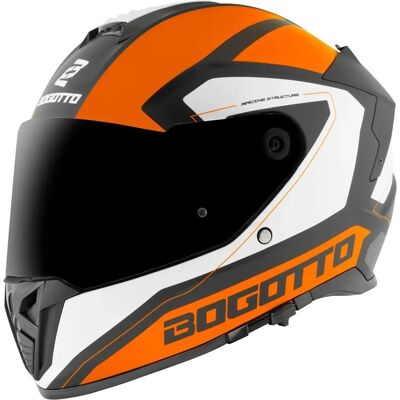 Casque Bogotto FF122 BGT - Unisexe Blanc Orange M - Publicité Casque Bogotto FF122 BGT - Unisexe Blanc Orange M - Publicité