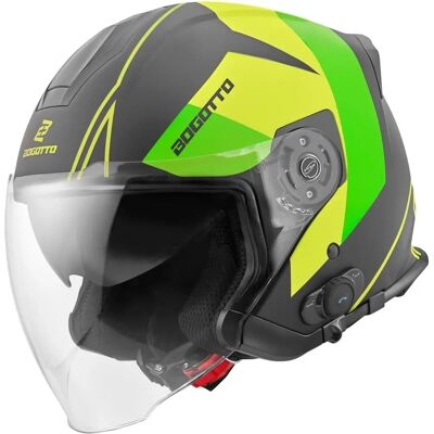Bogotto V586 Detri BT Casque Bluetooth Jet - Noir Vert - 2XL - Publicité Bogotto V586 Detri BT Casque Bluetooth Jet - Noir Vert - 2XL - Publicité