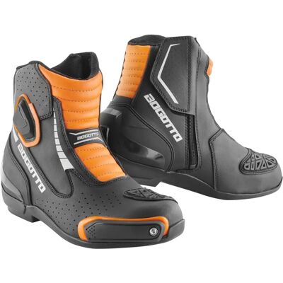 Bottes de moto perforées Bogotto Cartagena - Noir Orange - 46 - Publicité Bottes de moto perforées Bogotto Cartagena - Noir Orange - 46 - Publicité