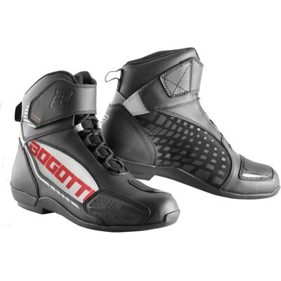 Chaussures de moto Bogotto GPX - Noir, Blanc, Rouge - Chaussures moto - Publicité Chaussures de moto Bogotto GPX - Noir, Blanc, Rouge - Chaussures moto - Publicité