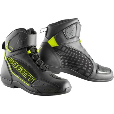 Bogotto GPX Chaussures de moto - Noir Jaune - Unisexe - Publicité Bogotto GPX Chaussures de moto - Noir Jaune - Unisexe - Publicité
