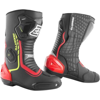 Bottes de moto Bogotto Race-X - Noir, Rouge, Jaune - Bottes moto - Publicité Bottes de moto Bogotto Race-X - Noir, Rouge, Jaune - Bottes moto - Publicité