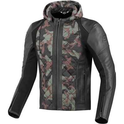 Veste en cuir/textile de moto unisexe verte Bogotto Radic - Veste de moto - Publicité Veste en cuir/textile de moto unisexe verte Bogotto Radic - Veste de moto - Publicité