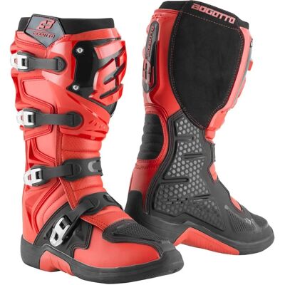 Bottes de motocross Bogotto MX-6 - Noir Rouge - Taille 44 - Publicité Bottes de motocross Bogotto MX-6 - Noir Rouge - Taille 44 - Publicité