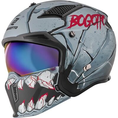 Casque Bogotto Radic Onix 22.06 - Noir Gris - 2XL - Unisexe - Publicité Casque Bogotto Radic Onix 22.06 - Noir Gris - 2XL - Unisexe - Publicité