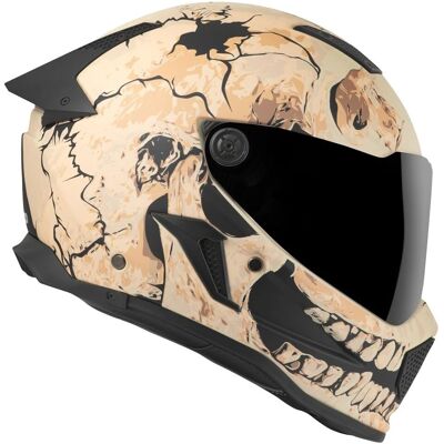 Casque Skulll Bogotto Beige - M - Design sportif - Publicité Casque Skulll Bogotto Beige - M - Design sportif - Publicité
