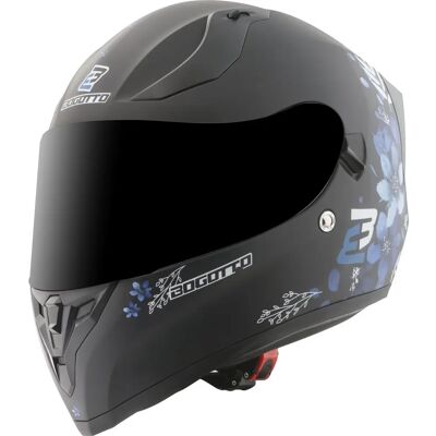 Casque Bogotto H128 Fiori Noir Bleu - XS - Unisexe - Publicité Casque Bogotto H128 Fiori Noir Bleu - XS - Unisexe - Publicité