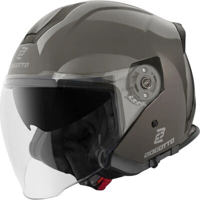 Casque Jet Solide Bogotto H586 - Noir Gris - M - Publicité Casque Jet Solide Bogotto H586 - Noir Gris - M - Publicité