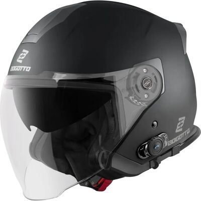 Casque jet Bluetooth solide Bogotto H586 BT - Noir - M - Publicité Casque jet Bluetooth solide Bogotto H586 BT - Noir - M - Publicité