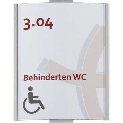 Placa para puertas Kaiserkraft Frankfurt - Plata, 148mm x 120mm, DIN A6 Placa para puertas Kaiserkraft Frankfurt - Plata, 148mm x 120mm, DIN A6