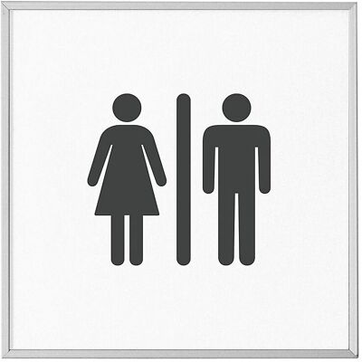 Kaiserkraft MADRID Silver Line - Placa de puerta para WC Kaiserkraft MADRID Silver Line - Placa de puerta para WC