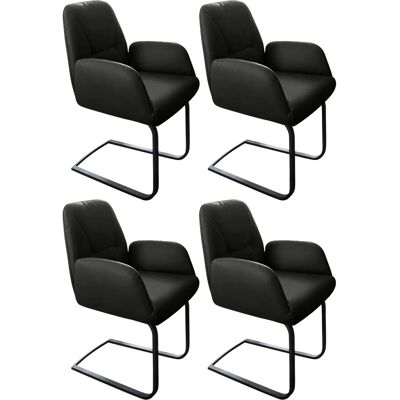 W.SCHILLIG ole Freischwinger - 4 St, Grau, Leder, 63x90x64cm W.SCHILLIG ole Freischwinger - 4 St, Grau, Leder, 63x90x64cm