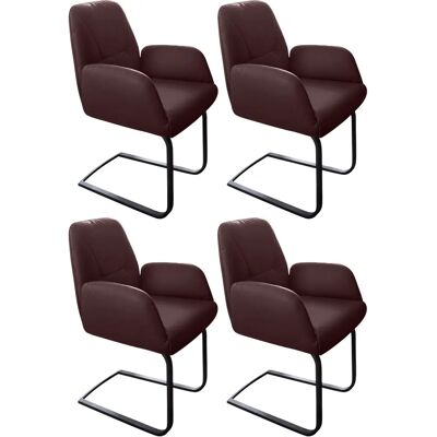 W.SCHILLIG ole Hocker - Vintage Leder-Set 4 W.SCHILLIG ole Hocker - Vintage Leder-Set 4