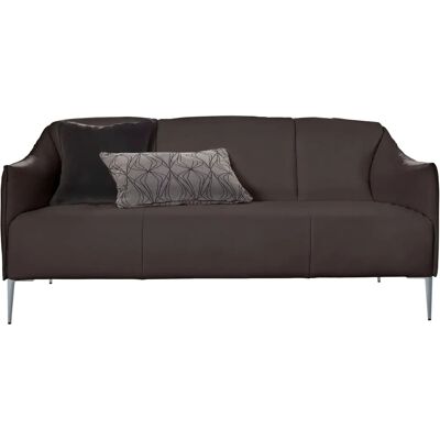 W.SCHILLIG Sally Ledersofa - 2,5-Sitzer, Braun, Metallfüße W.SCHILLIG Sally Ledersofa - 2,5-Sitzer, Braun, Metallfüße