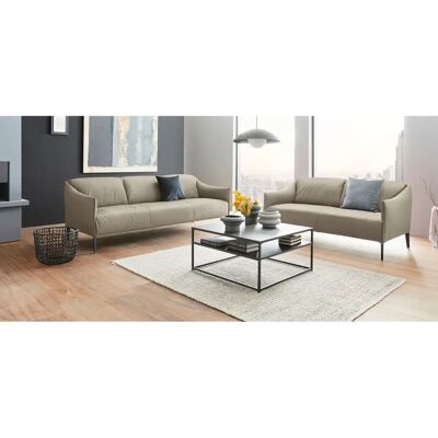 W.SCHILLIG Sally Ledersofa - 2,5-Sitzer, Grau, 174cm W.SCHILLIG Sally Ledersofa - 2,5-Sitzer, Grau, 174cm
