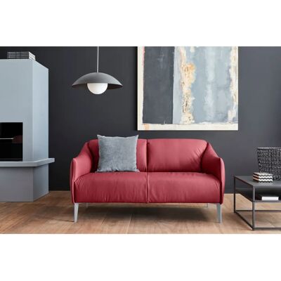 W.SCHILLIG Sally Ledersofa - 2-Sitzer, Rubinrot, 154cm W.SCHILLIG Sally Ledersofa - 2-Sitzer, Rubinrot, 154cm