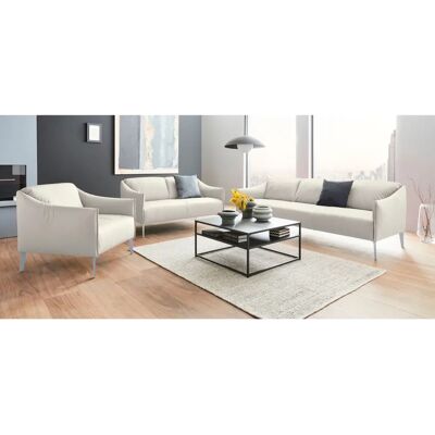 W.SCHILLIG Sally Ledersofa, 154cm, Weiß - Sofa W.SCHILLIG Sally Ledersofa, 154cm, Weiß - Sofa