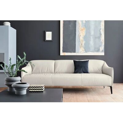 W.SCHILLIG Sally Ledersofa - 3-Sitzer, Weiß W.SCHILLIG Sally Ledersofa - 3-Sitzer, Weiß