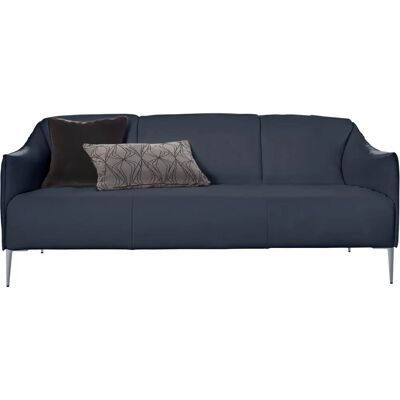 W.SCHILLIG 2,5-Sitzer Sally Blau Leder mit Metallfüßen W.SCHILLIG 2,5-Sitzer Sally Blau Leder mit Metallfüßen