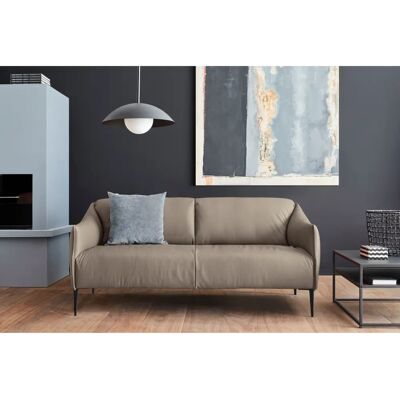 W.SCHILLIG Sally Ledersofa - 2,5-Sitzer, Braun, Metallfüße W.SCHILLIG Sally Ledersofa - 2,5-Sitzer, Braun, Metallfüße