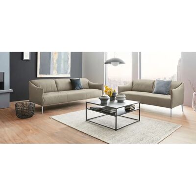 W.SCHILLIG Sally 2,5-Sitzer Grau Leder Sofa - Sofa W.SCHILLIG Sally 2,5-Sitzer Grau Leder Sofa - Sofa
