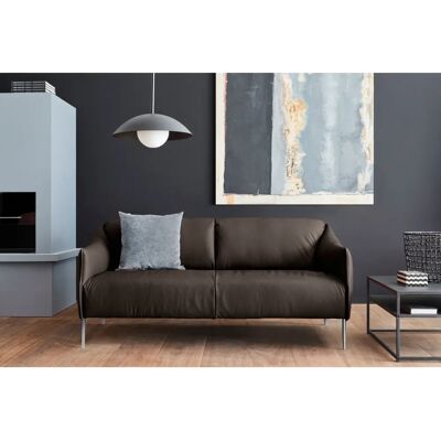 W.SCHILLIG Sally Ledersofa - 2-Sitzer mit Metallfüßen W.SCHILLIG Sally Ledersofa - 2-Sitzer mit Metallfüßen
